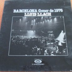 Discos de vinilo: LLUIS LLACH - BARCELONA, GENER DE 1976. LP, ED ESPAÑOLA 12” 1976. CARPETA ABIERTA. MUY BUEN ESTADO. Lote 365894791