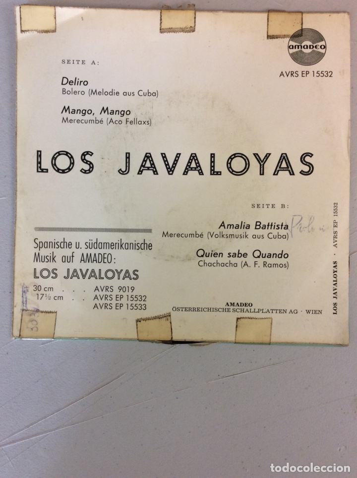 Discos de vinilo: Los Javaloyas. Hot. Deliro. Mango, mango. - Foto 2