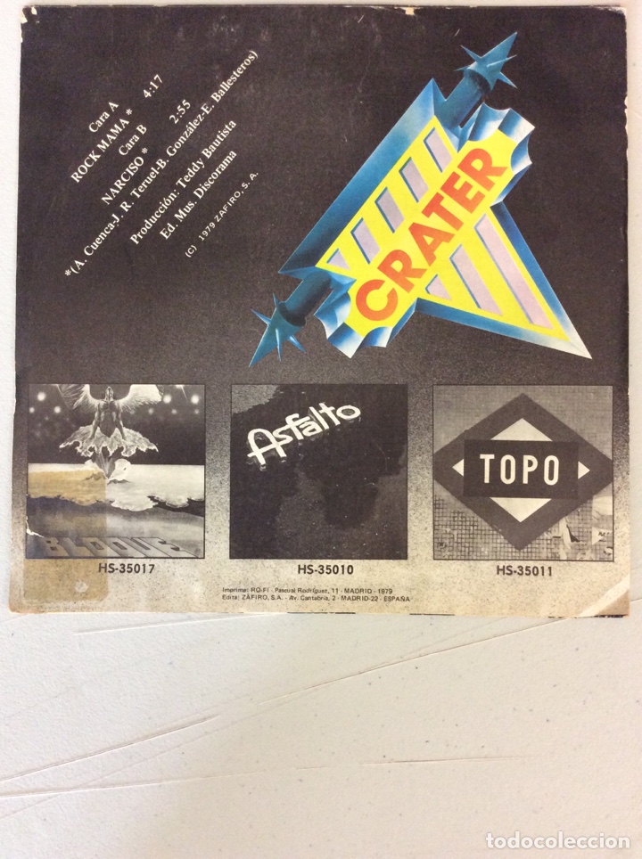 Discos de vinilo: Crater. Rock mama. Narciso. - Foto 2