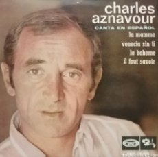 Discos de vinilo: CHARLES AZNAVOUR. EP. SELLO BARCLAY. EDITADO EN ESPAÑA. AÑO 1968. Lote 365992796