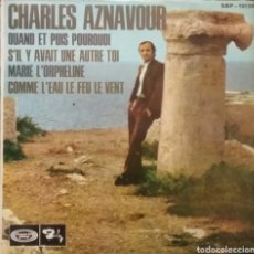 Discos de vinilo: CHARLES AZNAVOUR. EP. SELLO BARCLAY. EDITADO EN ESPAÑA. AÑO 1969. Lote 365992976