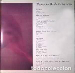 Discos de vinilo: PALOMA SAN BASILIO - &rdquo;EN DIRECTO&rdquo; - LP 1978 - Foto 3