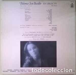 Discos de vinilo: PALOMA SAN BASILIO - &rdquo;EN DIRECTO&rdquo; - LP 1978 - Foto 4