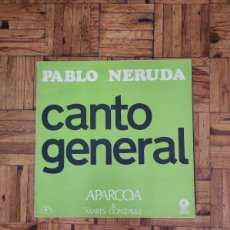 Discos de vinilo: PABLO NERUDA / APARCOA / MARÉS GONZÁLEZ – CANTO GENERAL LABEL: LE CHANT DU MONDE – LDX 74563. Lote 366092331