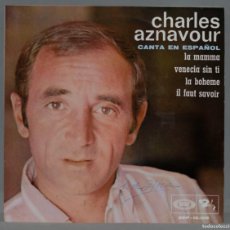 Discos de vinilo: EP. CHARLES AZNAVOUR – CANTA EN ESPAÑOL. Lote 366142726