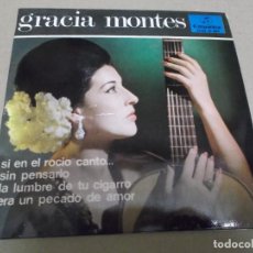 Discos de vinilo: GRACIA MONTES (EP) SI EN EL ROCIO CANTO AÑO – 1965. Lote 366145166