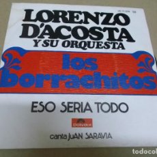 Discos de vinilo: LORENZO D’ACOSTA (SN) LOS BORRACHITOS AÑO – 1975. Lote 366145921