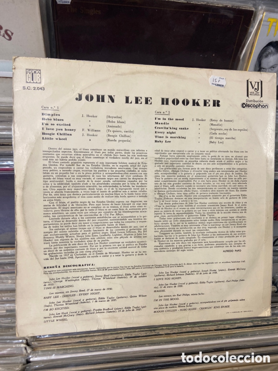 Discos de vinilo: John Lee Hooker blues and gospel Train 1 - Foto 2