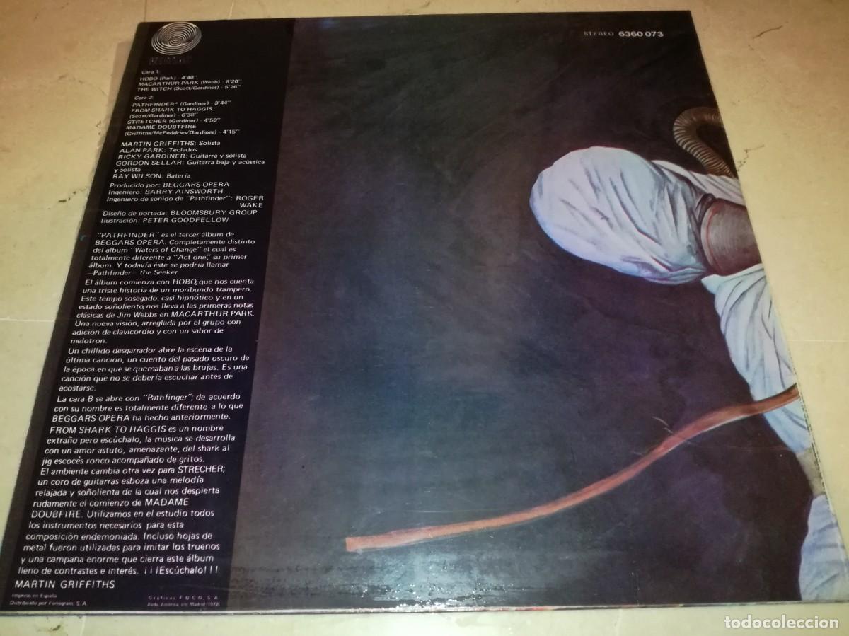 Discos de vinilo: BEGGARS OPERA-PATHFINDER-ORIGINAL ESPA&Ntilde;OL VERTIGO 1972 - Foto 2