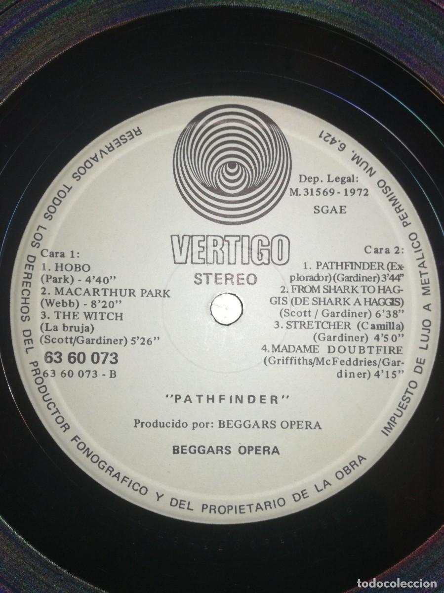 Discos de vinilo: BEGGARS OPERA-PATHFINDER-ORIGINAL ESPA&Ntilde;OL VERTIGO 1972 - Foto 6