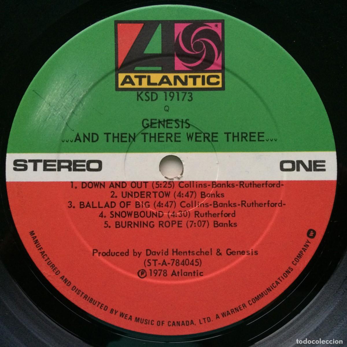Discos de vinilo: Genesis &lrm;&ndash; ...And Then There Were Three... , Canada 1978 Atlantic - Foto 4