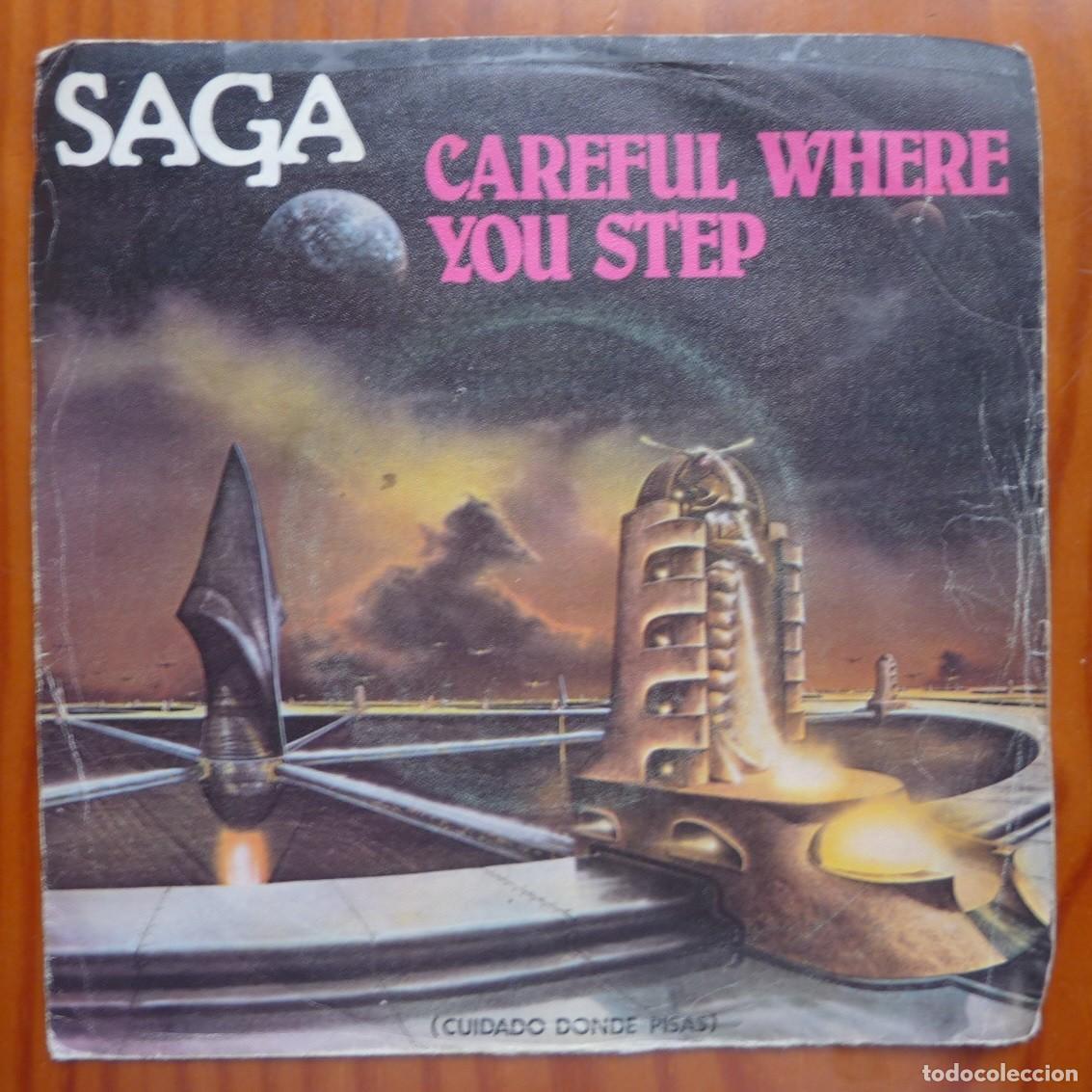 Discos de vinilo: SAGA / CAREFUL WHERE / 1980 / SINGLE - Foto 1