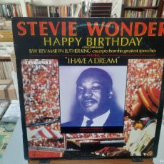 Discos de vinilo: STEVIE WONDER - HAPPY BIRTHDAY - SUPERSINGLE SELLO MOTOWN 1984. Lote 366238856