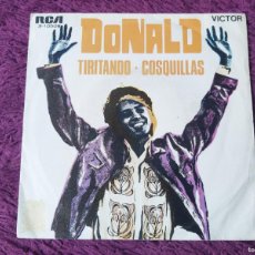 Discos de vinilo: DONALD – TIRITANDO ,VINYL 7” SINGLE 1970 SPAIN 3-10508. Lote 366249316