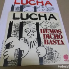 Discos de vinilo: LUCHA (SN) HEMOS DICHO BASTA AÑO – 1977 – HOJA PROMOCIONAL. Lote 366278896