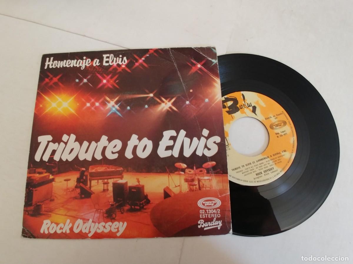 Discos de vinilo: ROCK ODYSSEY-SINGLE TRIBUTE TO ELVIS - Foto 1