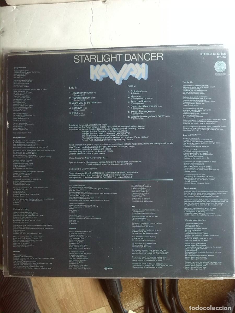 Discos de vinilo: kayak starlight dancer 1978 lp - Foto 2
