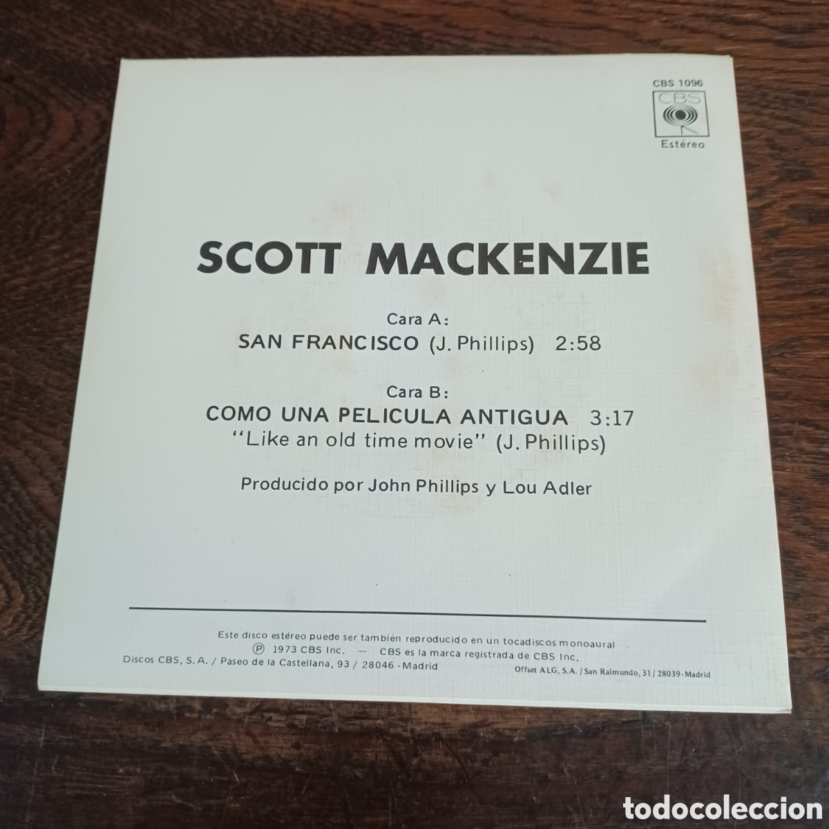 Discos de vinilo: SCOTT MACKENZIE - SAN FRANCISCO ... 1972 SPAIN - Foto 2