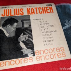 Discos de vinilo: JULIUS KATCHEN PIANO ENCORES BACH BRAHMS LISZT CHOPIN ++ LP 1962 DECCA SXL2293 SPAIN ESPAÑA. Lote 366417421