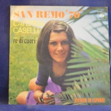 Discos de vinilo: SAN REMO ´70´ CATERINA CASELLI - SINGLE. Lote 366420656