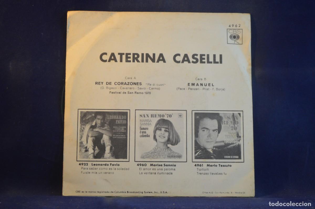 Discos de vinilo: SAN REMO &acute;70&acute; CATERINA CASELLI - SINGLE - Foto 2