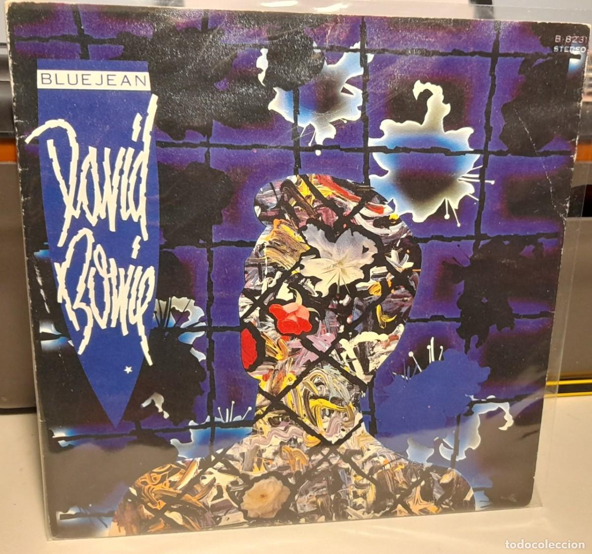 Discos de vinilo: SG DAVID BOWIE : BLUE JEAN ( EDICION ESPA&Ntilde;A) - Foto 1