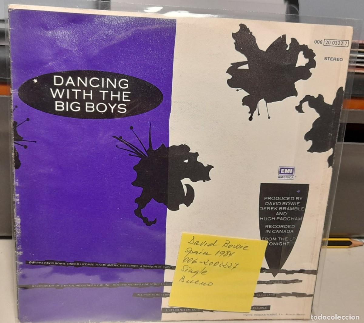 Discos de vinilo: SG DAVID BOWIE : BLUE JEAN ( EDICION ESPA&Ntilde;A) - Foto 2