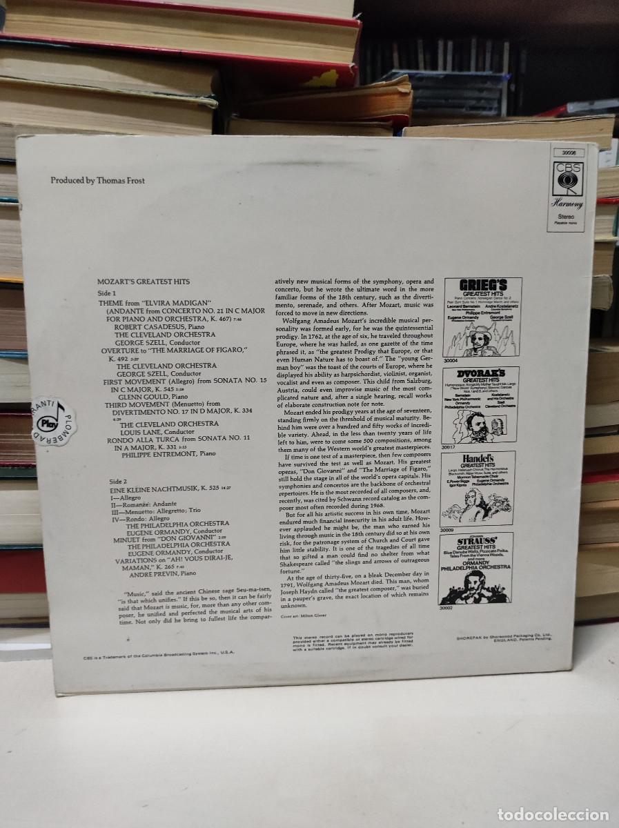 Discos de vinilo: Mozart &ndash; Mozarts Greatest Hits - Foto 2