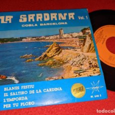 Discos de vinilo: COBLA BARCELONA DIR;GIL MEMBRADO BLANES FESTIU/L'EMPORDA/PER TU PLORO +1 EP 7'' 1966 MARFER. Lote 366620541