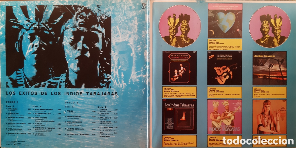 Discos de vinilo: Los &eacute;xitos de los Indios Tabajaras. 2 vinilos - Foto 2