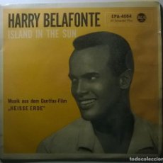 Discos de vinilo: HARRY BELAFONTE. HEISSE ERDE BSO. ISLAND IN THE SUN/ COCOANUT WOMAN/ LEAD MAN HOLLER. RCA 1957 GERMA
