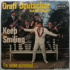 Discos de vinilo: DRAFI DEUTSCHER AND HIS MAGICS. KEEP SMILING/ ES WAR EINMAL. DECCA, GERMANY 1964 SINGLE. Lote 366636926