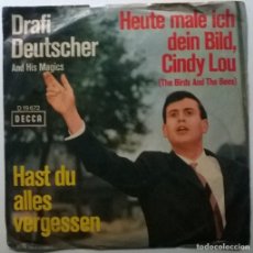 Discos de vinilo: DRAFI DEUTSCHER & HIS MAGICS. HAST DU ALLES VERGESSEN/ HEUTE MALE ICH DEIN BILD. DECCA GERMANY 1965. Lote 366637606