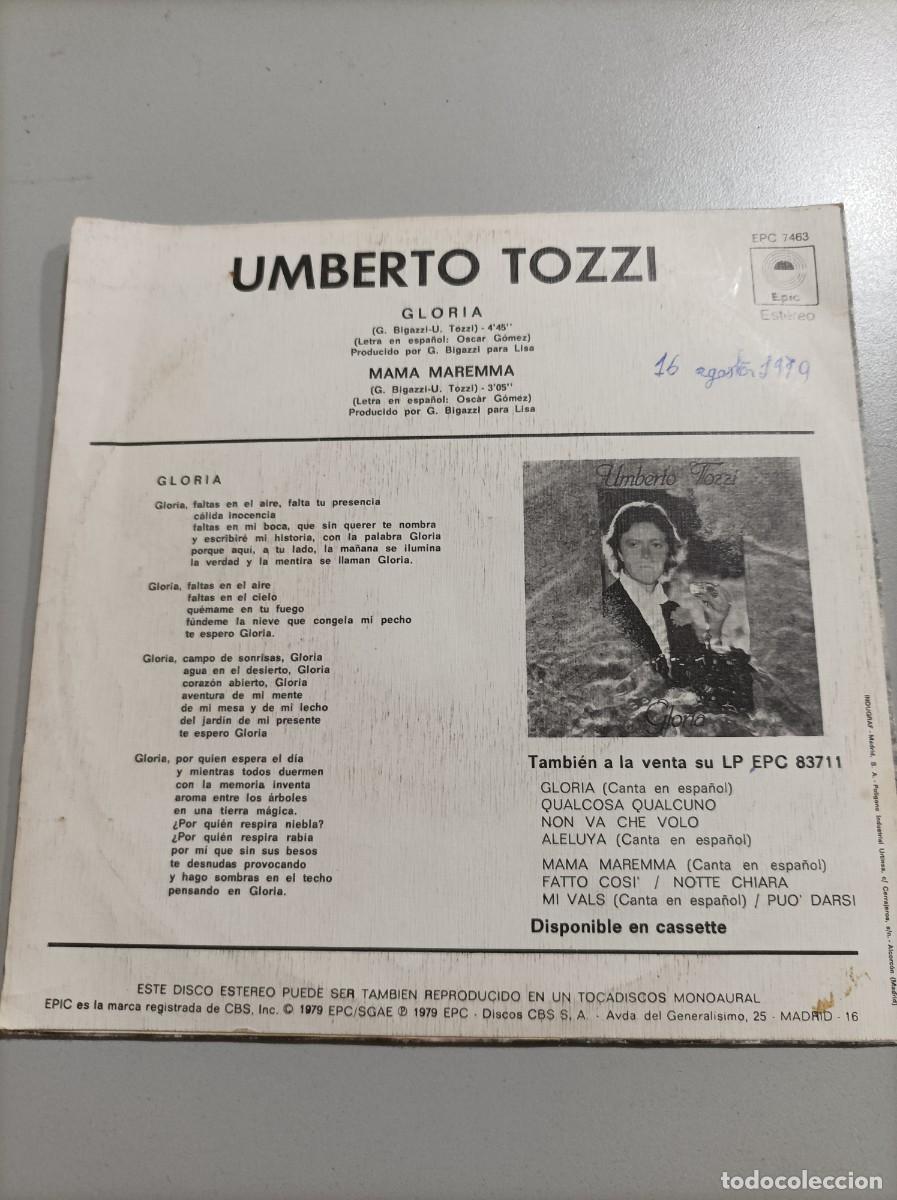Discos de vinilo: 2 Discos de vinilo UMBERTO TOZZI y DEE D. JACKSON - Foto 2