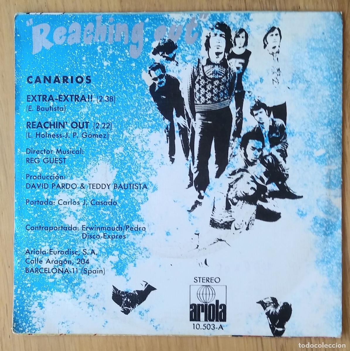 Discos de vinilo: CANARIOS: &rdquo;EXTRA EXTRA !!&rdquo; SINGLE VINILO 1971 - Foto 2