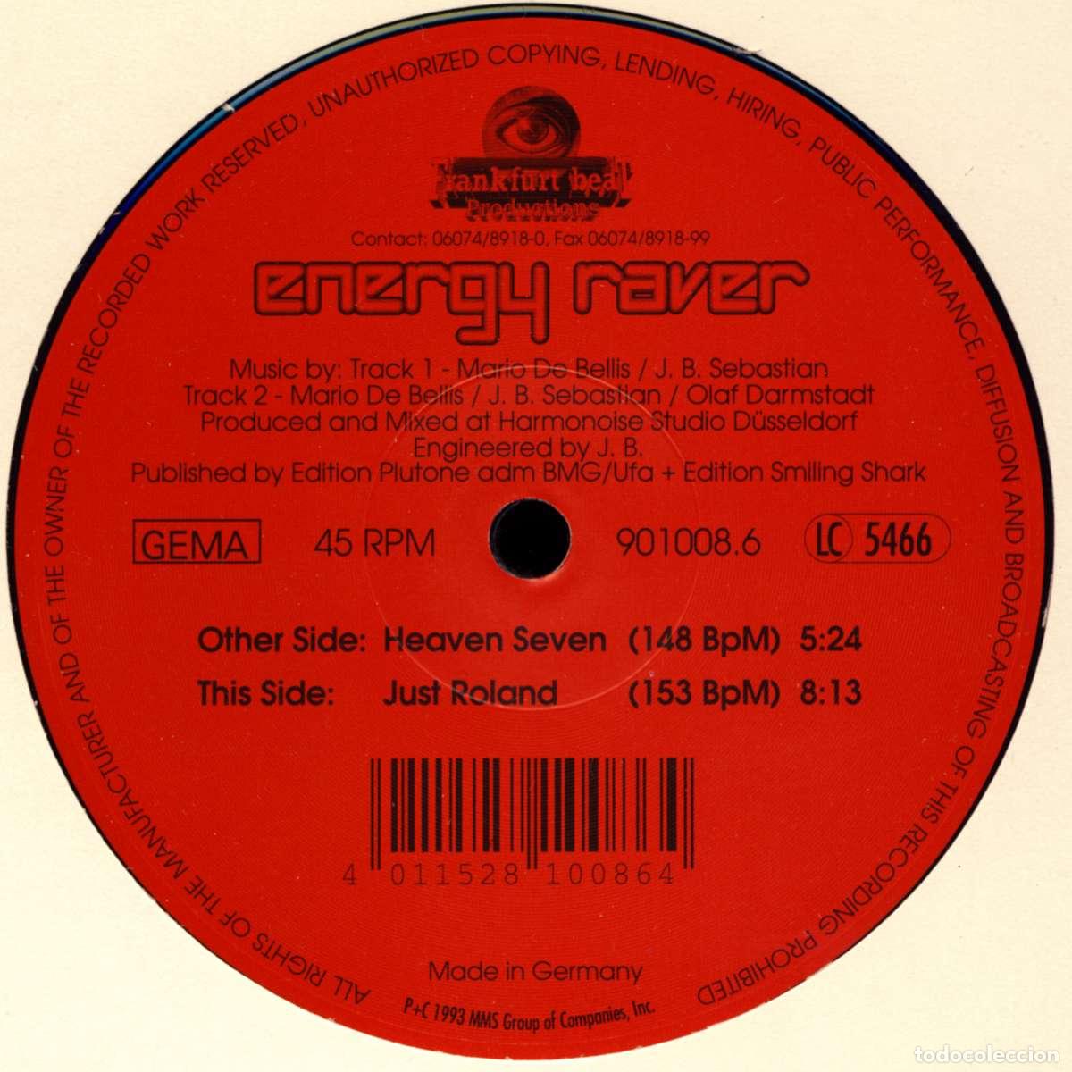 Discos de vinilo: Heaven Seven (12&rdquo; Maxi) - Energy Raver - Foto 1