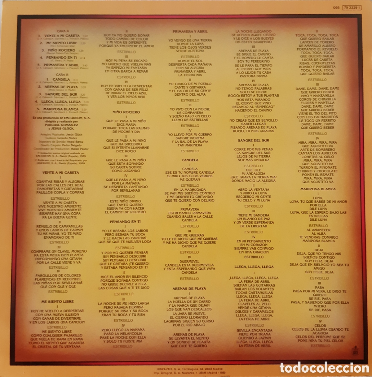 Discos de vinilo: Sevillanas 89. Bordon4. LP - Foto 2