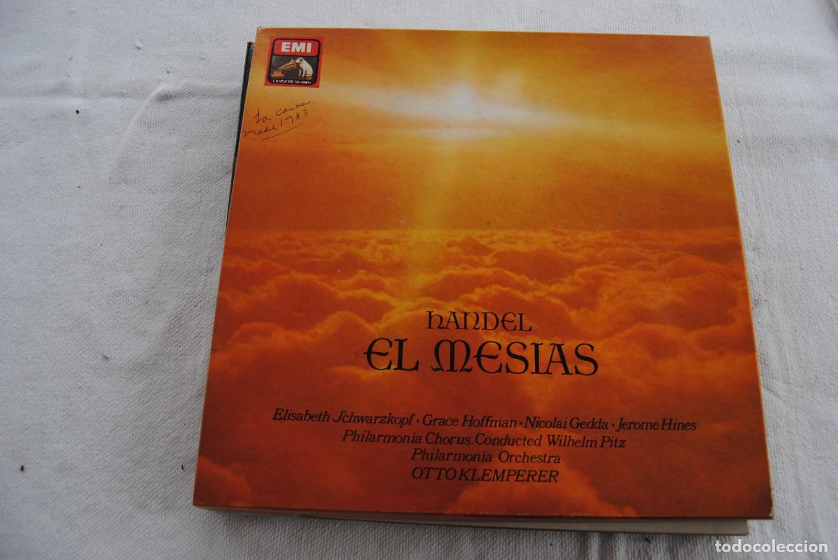Discos de vinilo: Handel, El Mesias. Version integra. box caja con 3 lp. emi 1983 - Foto 1