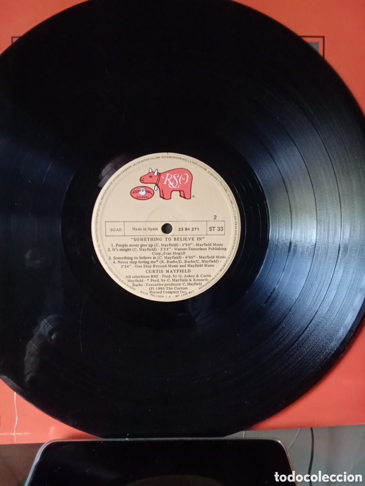 Discos de vinilo: CURTIS MAYFIELD 1980 Copia Spain Polydor - Foto 5