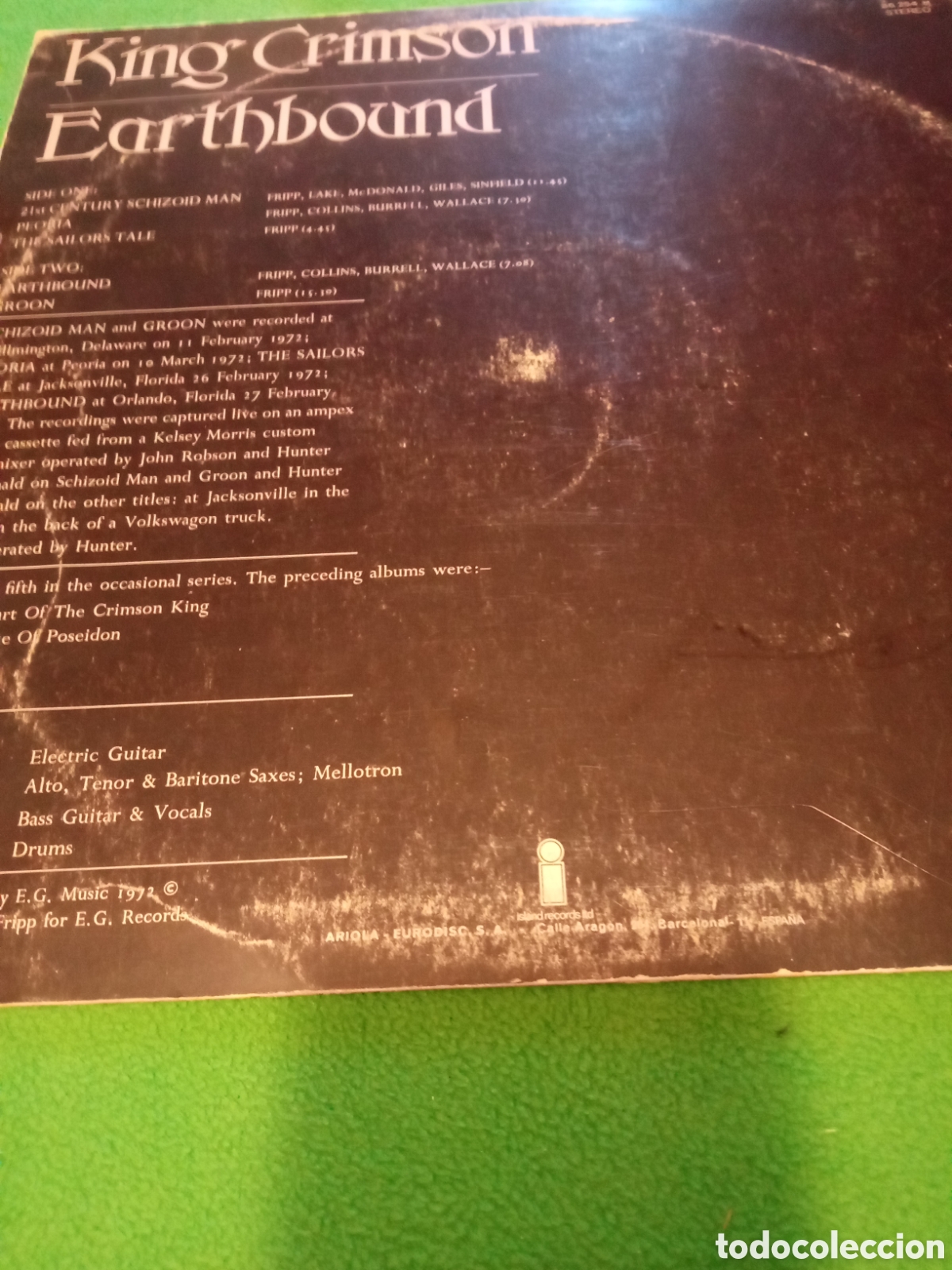Discos de vinilo: King Crimson - Earthbound - Foto 2