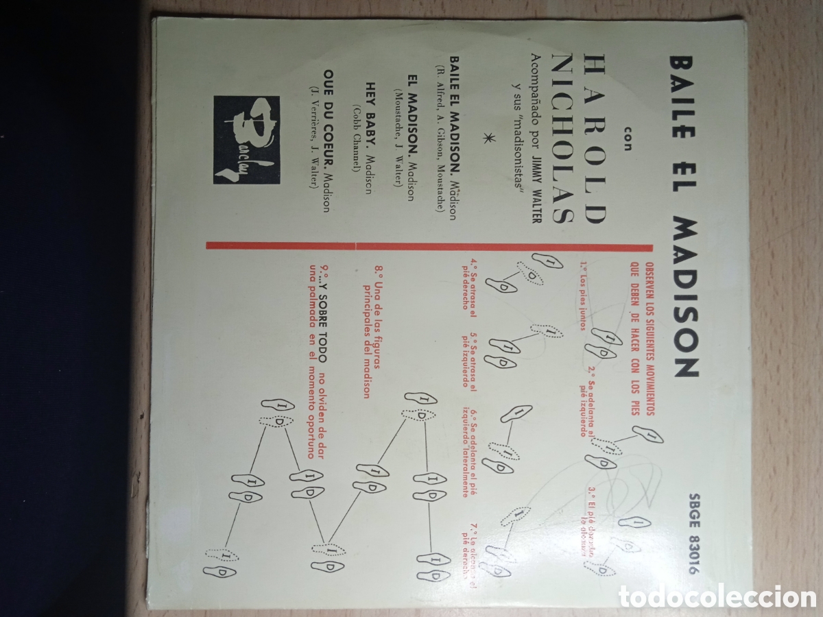 Discos de vinilo: EP 7&rdquo; Harold Nichol&aacute;s 1962.Baile el Madison. - Foto 2