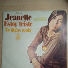 Discos de vinilo: SINGLE 7” JEANETTE 1972.ESTOY TRISTE.. Lote 366783231