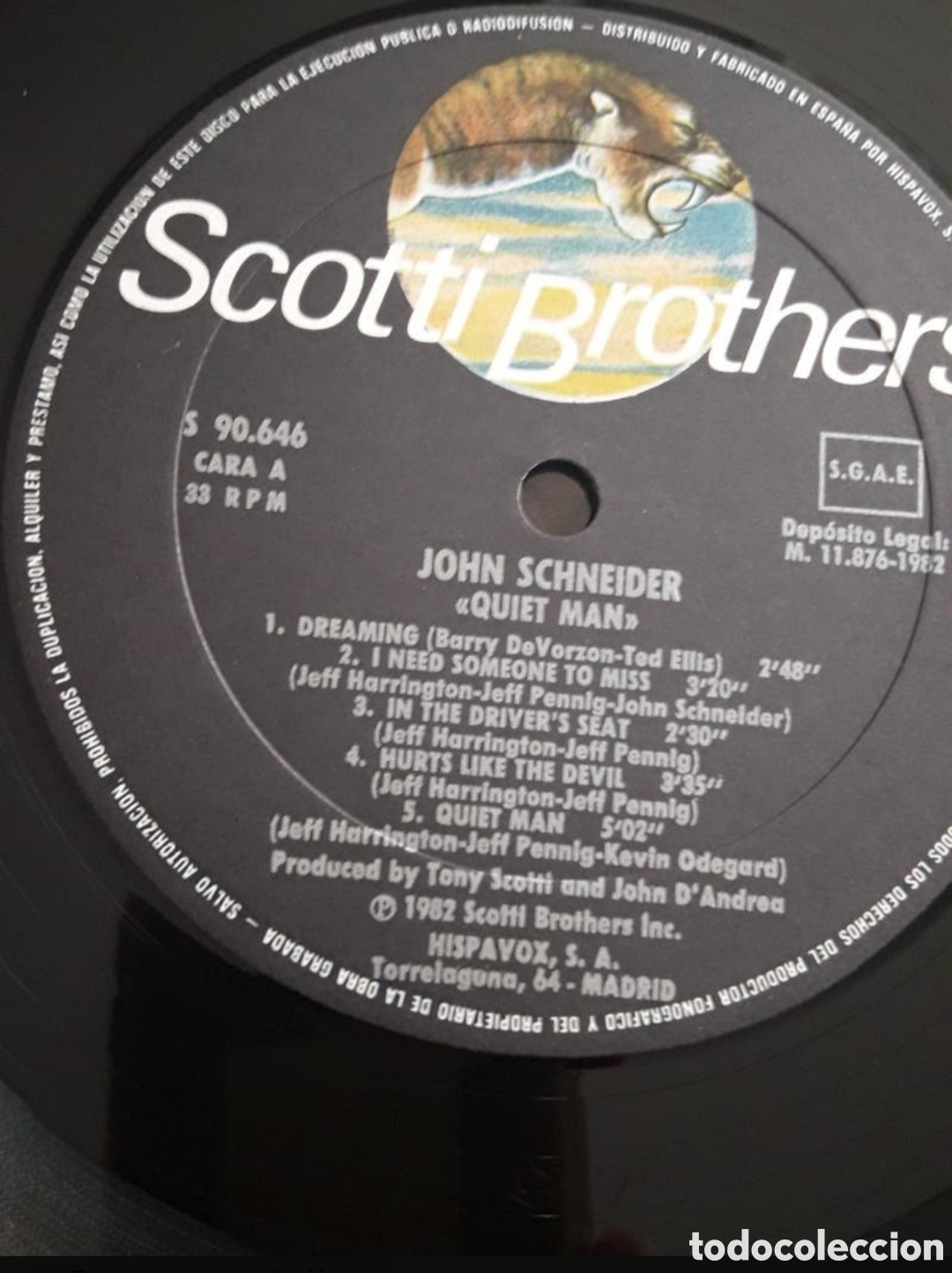 Discos de vinilo: Lp John Schneider. Quiet Man (sin usar) - Foto 3