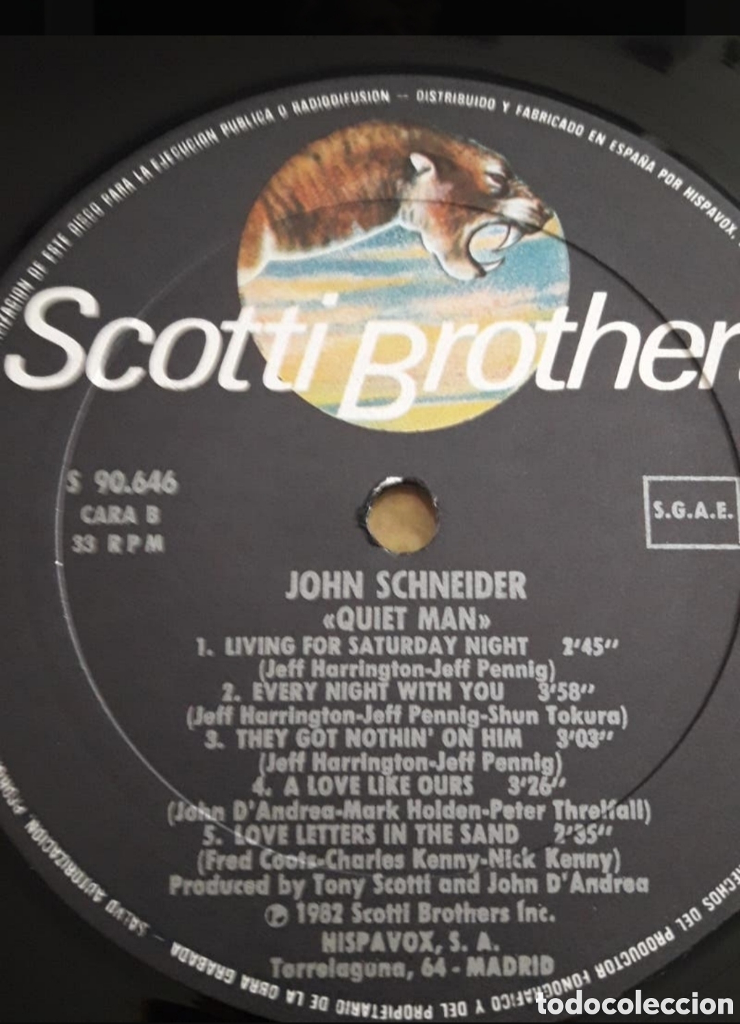 Discos de vinilo: Lp John Schneider. Quiet Man (sin usar) - Foto 4