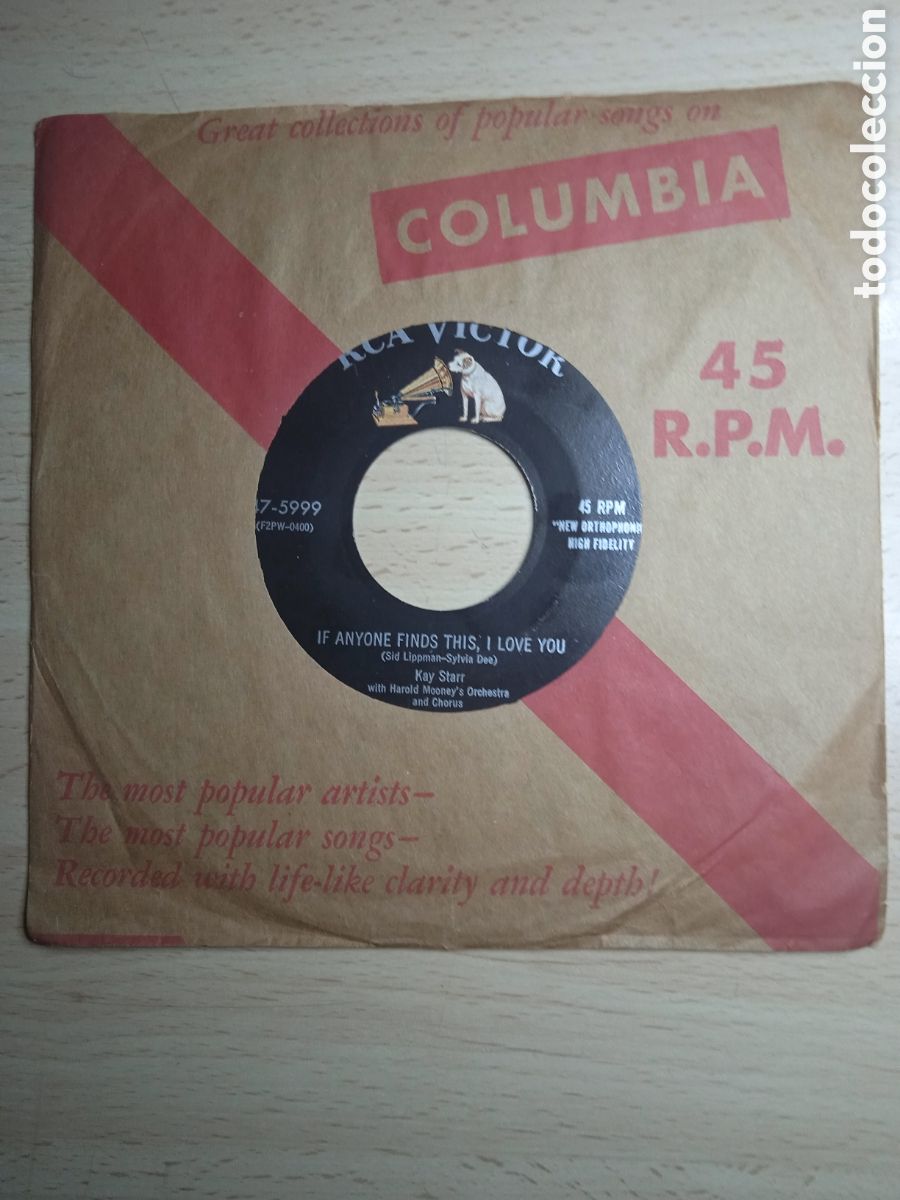 Discos de vinilo: Single 7&rdquo; Kay Starr. USA.Turn Right. - Foto 1
