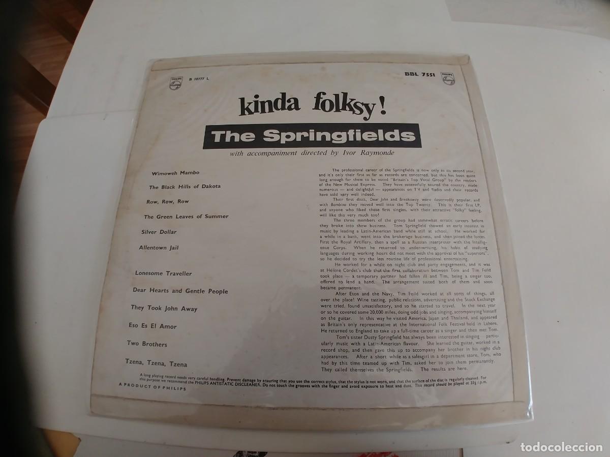 Discos de vinilo: THE SPRINGFIELDS-LP KINDA FOLKSY - Foto 2