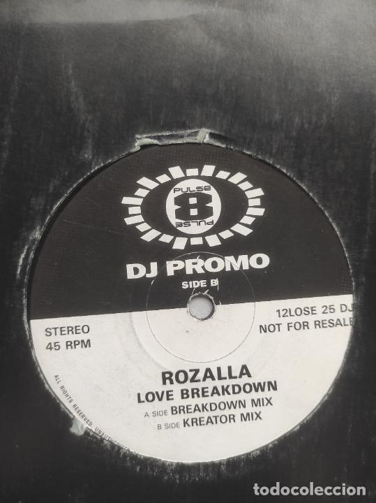 Discos de vinilo: ROZALLA LOVE BREAKDOWN - MAXI DJ PROMO - Foto 1