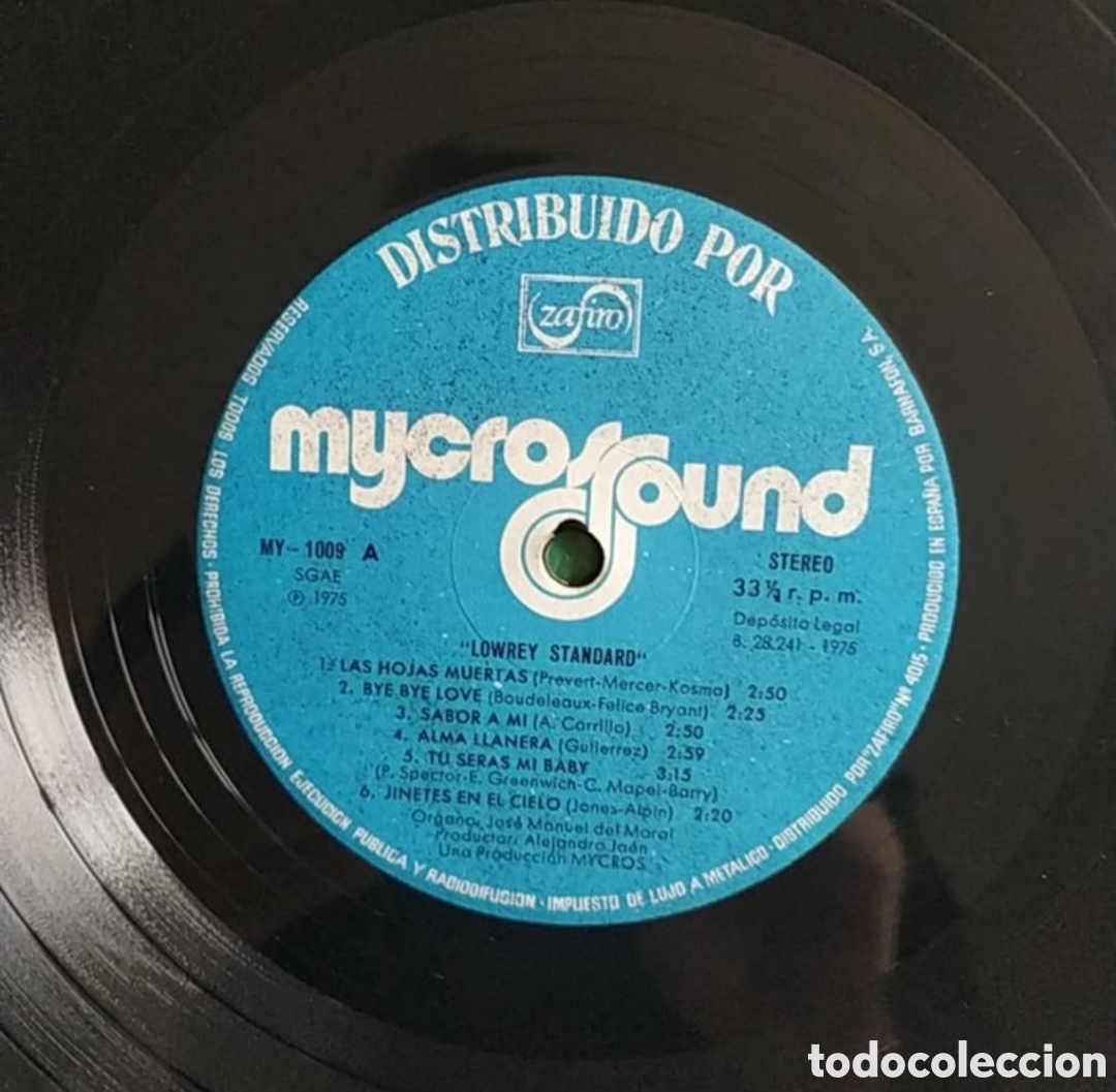 Discos de vinilo: Lp Jos&eacute; Manuel Del Moral.&nbsp;Lowrey Standard - Foto 4