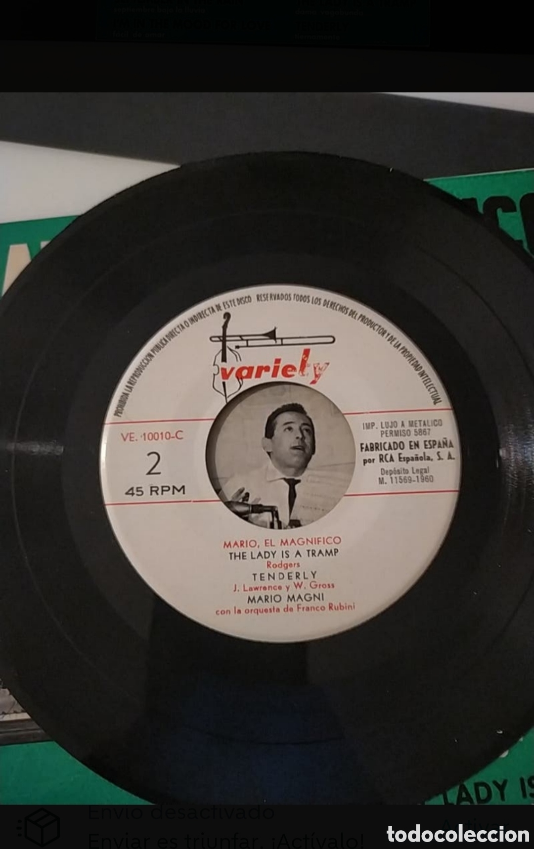 Discos de vinilo: Single de vinilo Mario El Magnifico - Foto 4