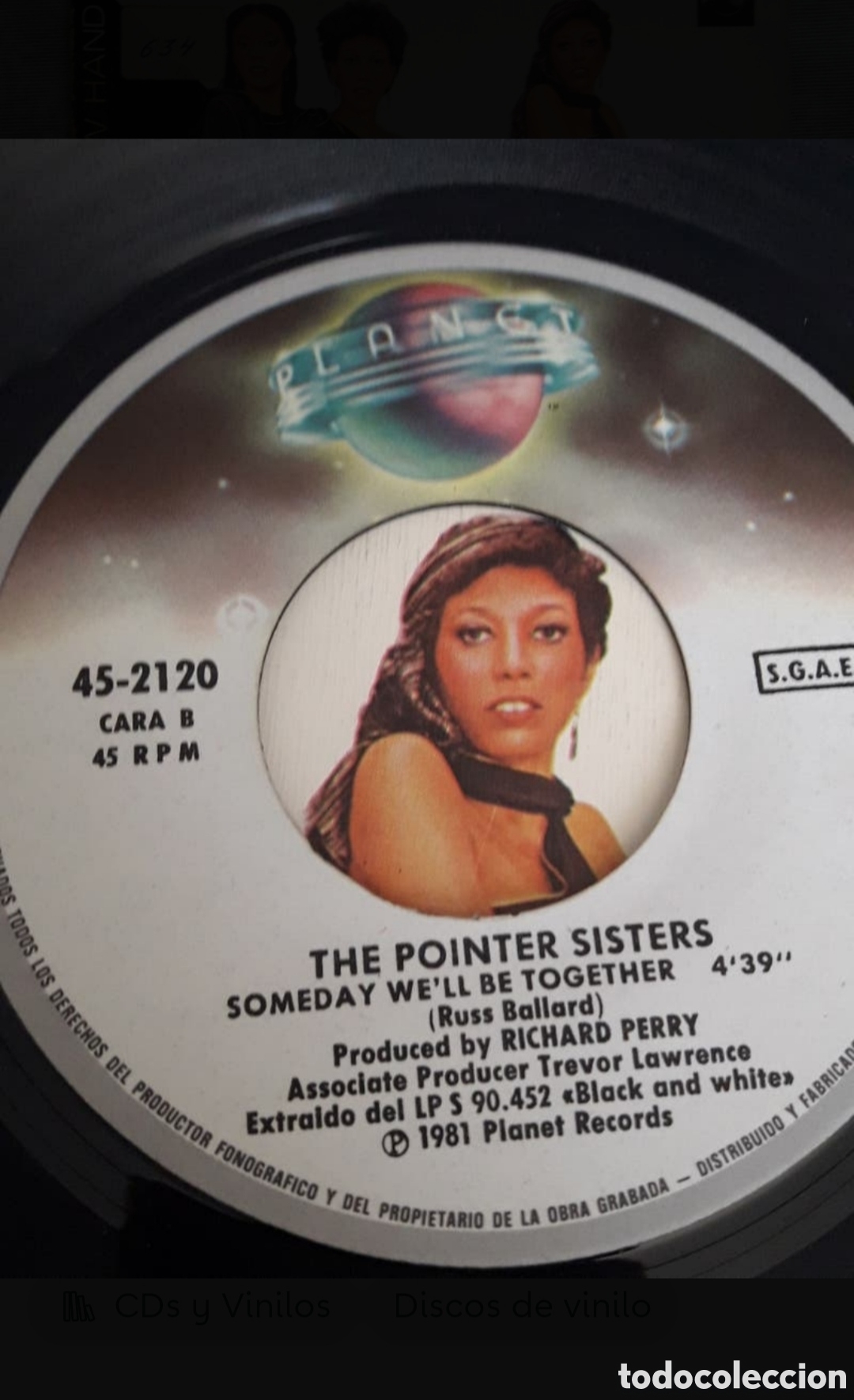 Discos de vinilo: Single Pointer Sisters. Slow Hand - Foto 4